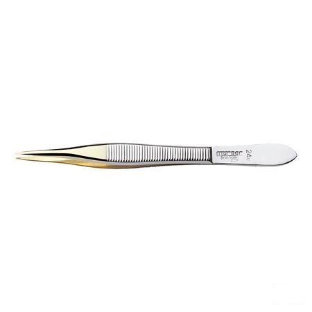 Morser Pincet, Naald Punt, Verguld Nr 24c  -  Eureka Pharma