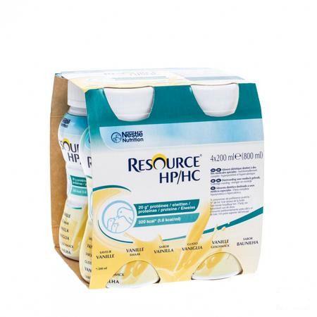 Resource Hp Hc Vanille Fles 4x200 ml  -  Nestle