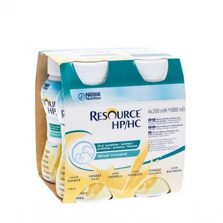 Resource Hp Hc Vanille Bouteille 4x200 ml  -  Nestle