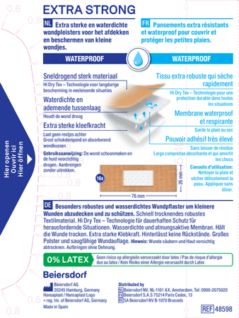 Hansaplast Extra Strong Waterproof Strips 16  -  Beiersdorf