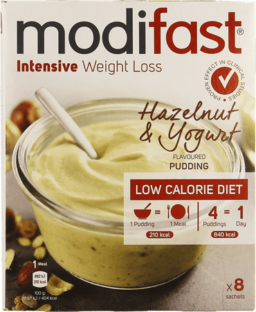 Modifast Hazelnut & Yogurt Flavoured Pudding 8x52g  -  Nutrition & Sante