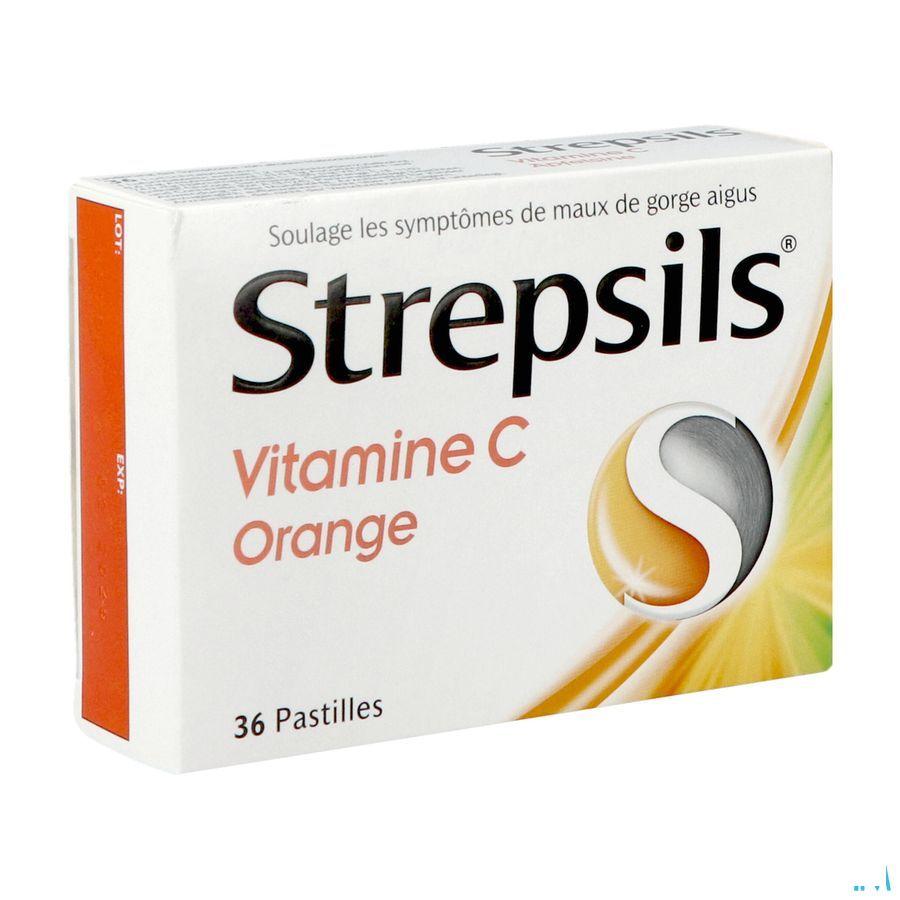 Strepsils Vitamine C Sinaasappel Past 36