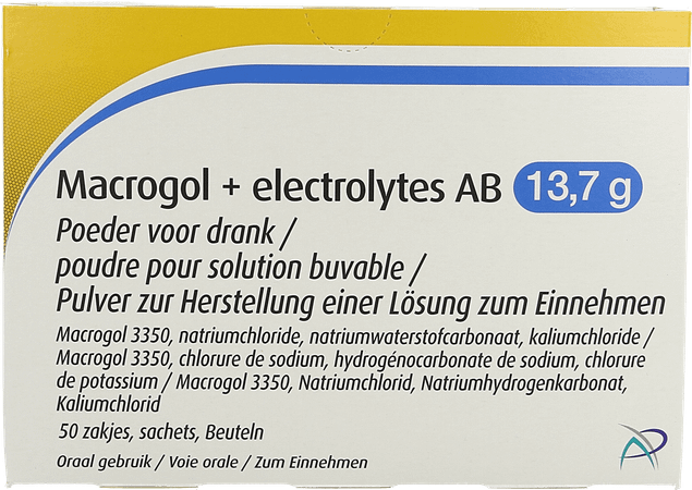 Macrogol+Electrolytes Ab 13,7G Pdr Opl Zakje 50