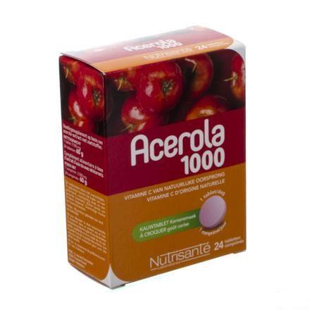 Acerola 1000 mg Kauwtabletten 24  -  Nutrisante