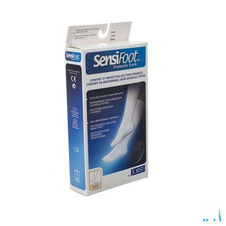 Sensifoot Kniekous Diabet. Voet Zwart 1p L 77138