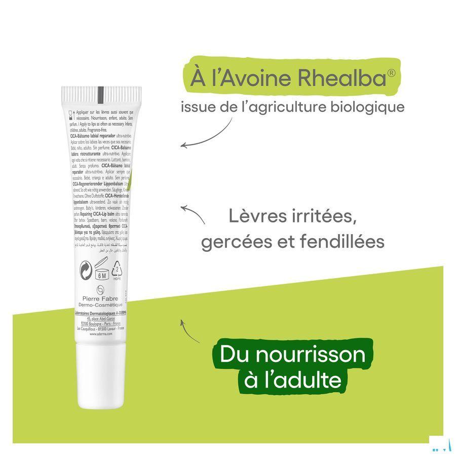 Aderma Dermalibour + Cicabalsem Lippen 15 ml  -  Aderma
