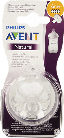 Philips Avent Natural 2.0 Zuigspeen 4 Gaatjes Scf044/27  -  Bomedys