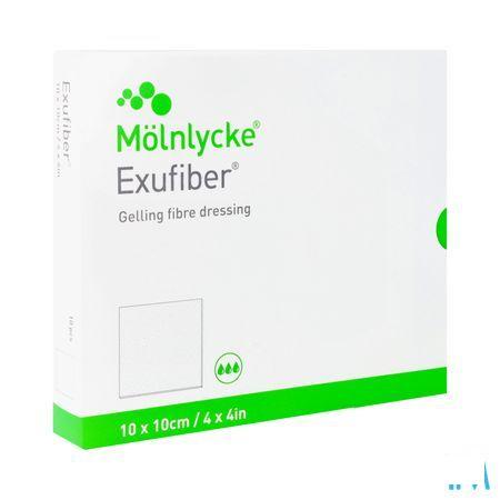 Exufiber Ag Gel.Fibre Dressing Ster 10 X 10cm 10