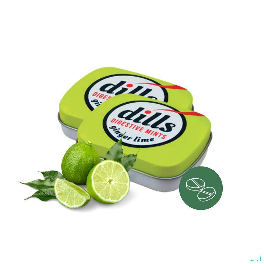 Dills Ginger & Lime Mints sans sucre 15 gr