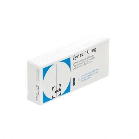 Zyrtec Comprimes Pellicules 20 X 10 mg