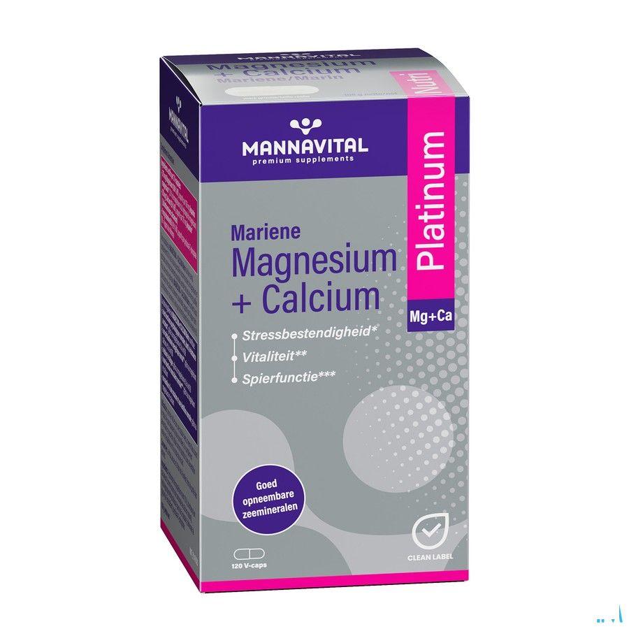 Mannavital Magnesium + Calcium Mariene V-Caps 120