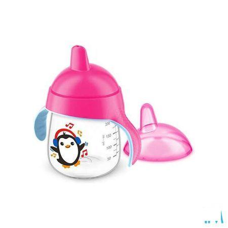 Philips Avent Lekvrije Pinguin Beker 260 ml Roze