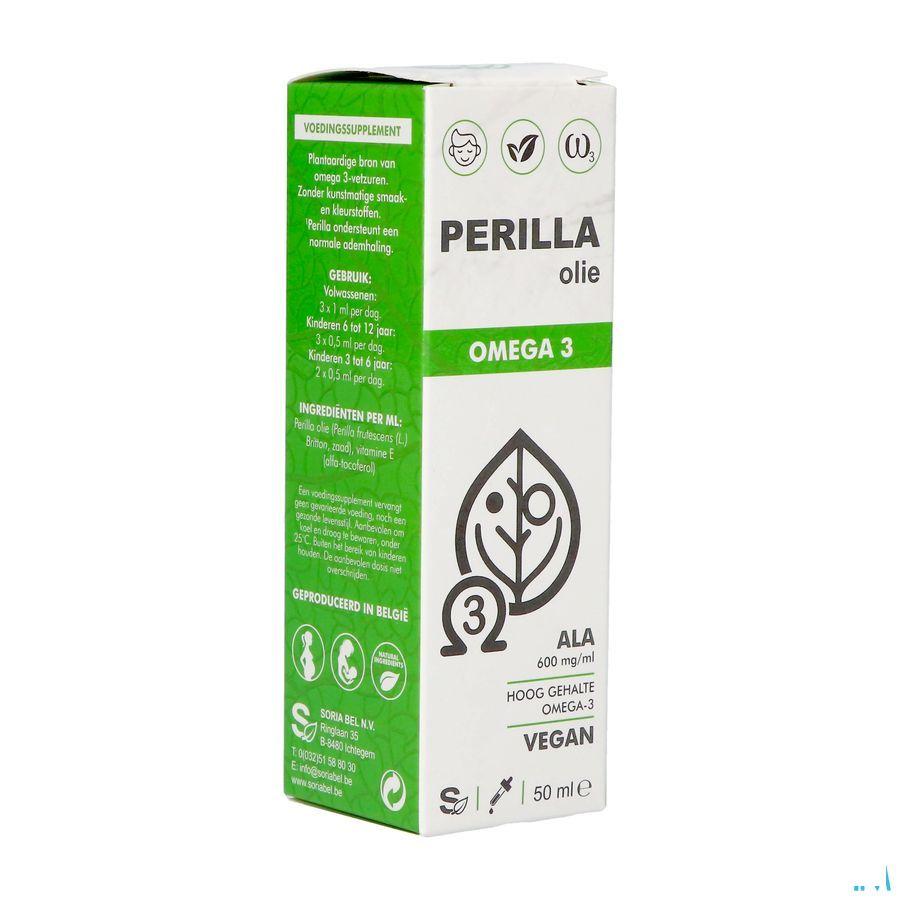 Soria Perilla Olie Omega 3 Vegan 50 ml  -  Soria Bel
