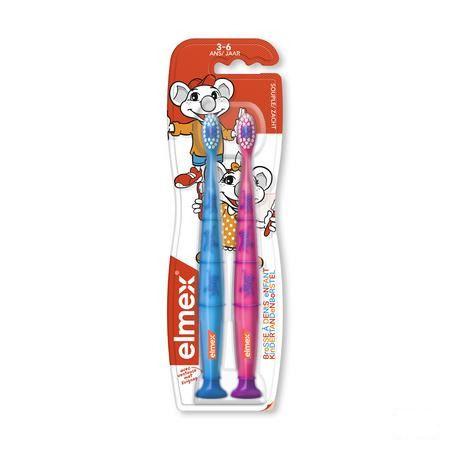 Elmex Brosse Dents Enfant 3-6A Souple Duopack
