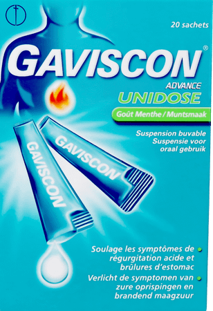 Gaviscon Advance Suspension .orale Menthe Ud Sachets 20x10 ml