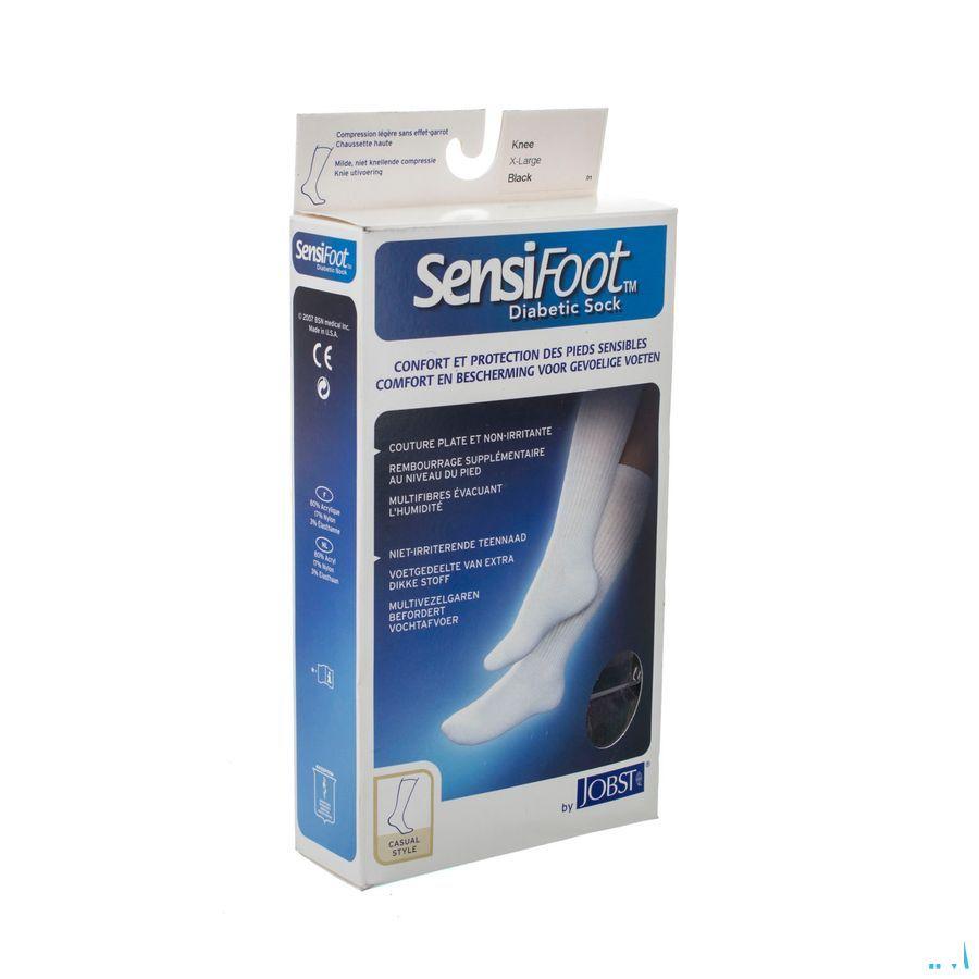 Sensifoot Kniekous Diabet. Voet Zwart 1p Xl 77140