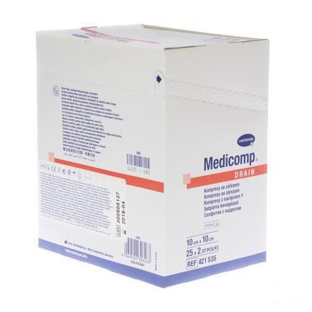 Medicomp Drain Kompres Steriel 10X10Cm 25X2 4215356  -  Hartmann