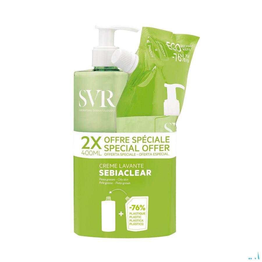 Svr Sebiaclear Reinigingscreme 400 ml +Refill 400 ml