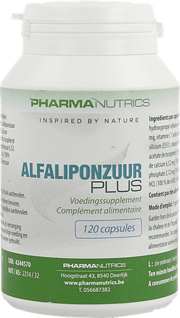 Alfaliponzuur Plus V-Caps 120 Pharmanutrics  -  Pharmanutrics