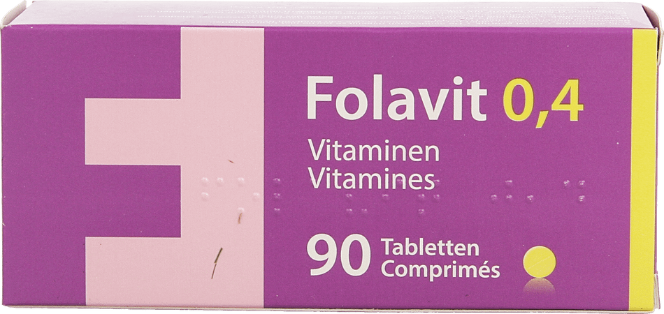 Folavit 0,4 mg Tabletten 90x0,4 mg  -  Kela Pharma