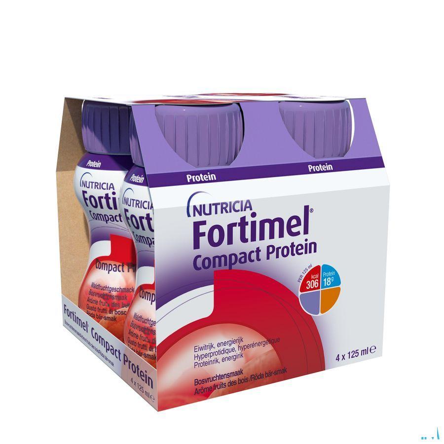 Fortimel Compact Protein Rode Vruchten 4x125 ml  -  Nutricia