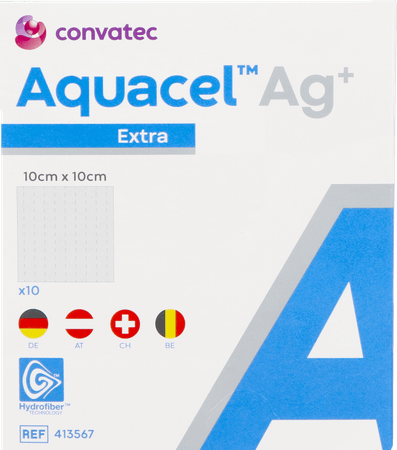 Aquacel Ag+ Extra 10 X 10Cm 10 413567