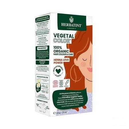 Herbatint Vegetal Color Eco Henna Love Power 100ml  -  Ocebio