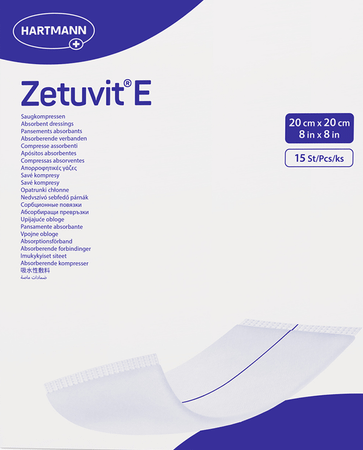 Zetuvit E 20x20cm St. 15 P/s  -  Hartmann