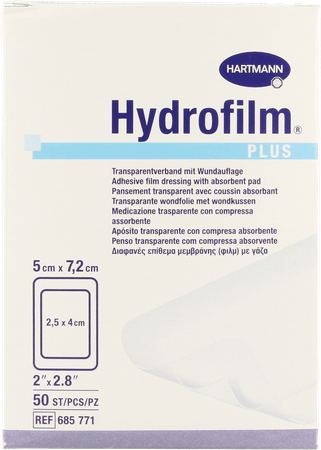 Hydrofilm Plus 5x7,2cm 50 P/s  -  Hartmann