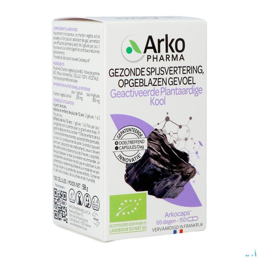 Arkocaps Plantaardig Kool Capsule 150  -  Arkopharma