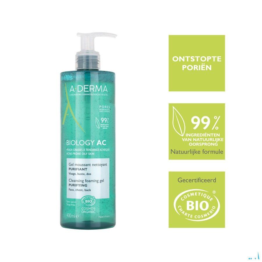Aderma Biology Ac Zuiv. Schuim.Reinig.Gel 400 ml