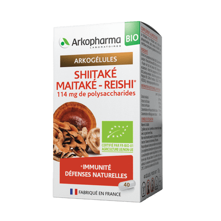 Arkogelules Shiitake Maitake Reishi Bio Caps 40