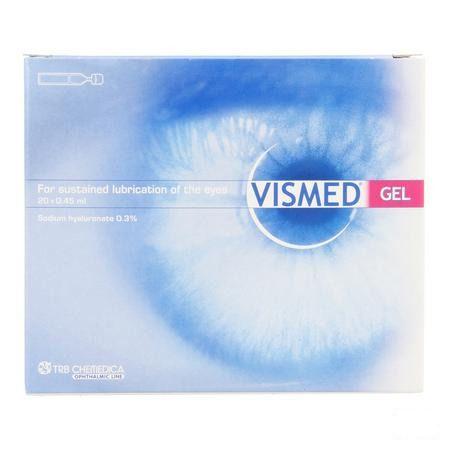 Vismed Gel Bevochtigen Ogen 0,3% Flacon 20 X 0,45 ml