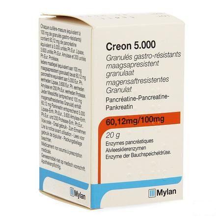 Creon 5000 Granules Gastroresist Flacon 20 gr 