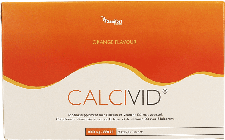 Calcivid 1000 mg/880IEOrange Zakjes 90 