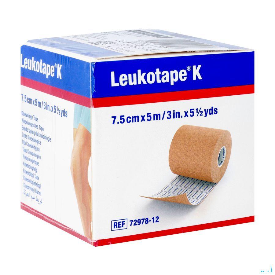 Leukotape K Kleefwindel Elast Huid 7,5cm x 5m 1