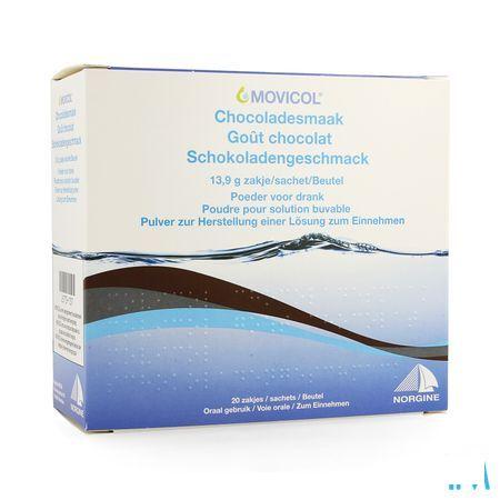 Movicol Chocolade Smaak Zakjes 20 X 13,7g 