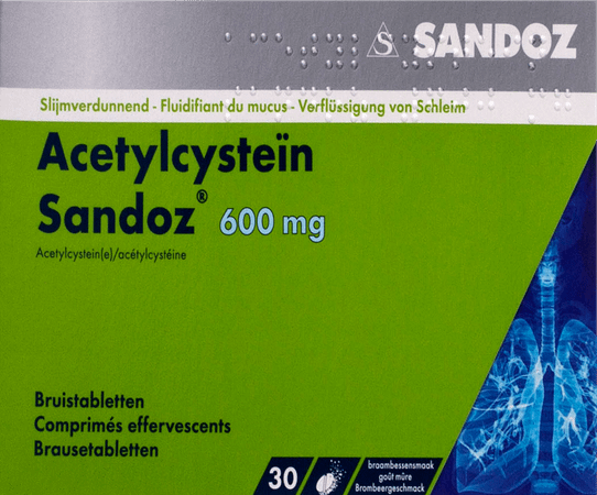 Acetylcystein Sandoz 600 mg Bruistabl 30
