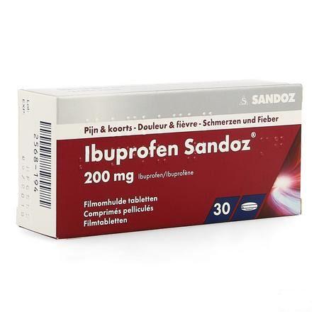 Ibuprofen Sandoz 200 mg Comprimes Pellicules 30x200 mg 