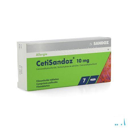 Cetisandoz Sandoz Comprimes 7 X 10 mg 