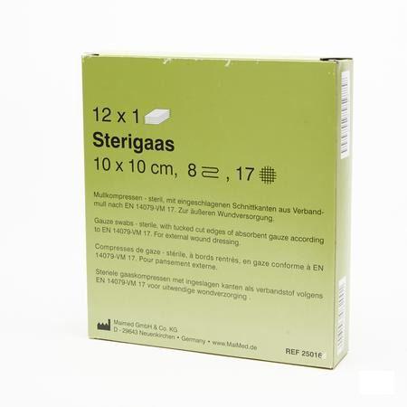 Sterigaas Kompres Steriel 8l 10,0x10,0cm 12x1