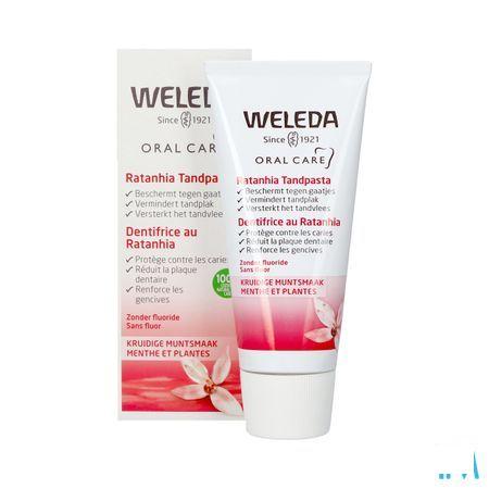 Weleda Tandpasta Ratanhia Roos 75 ml  -  Weleda