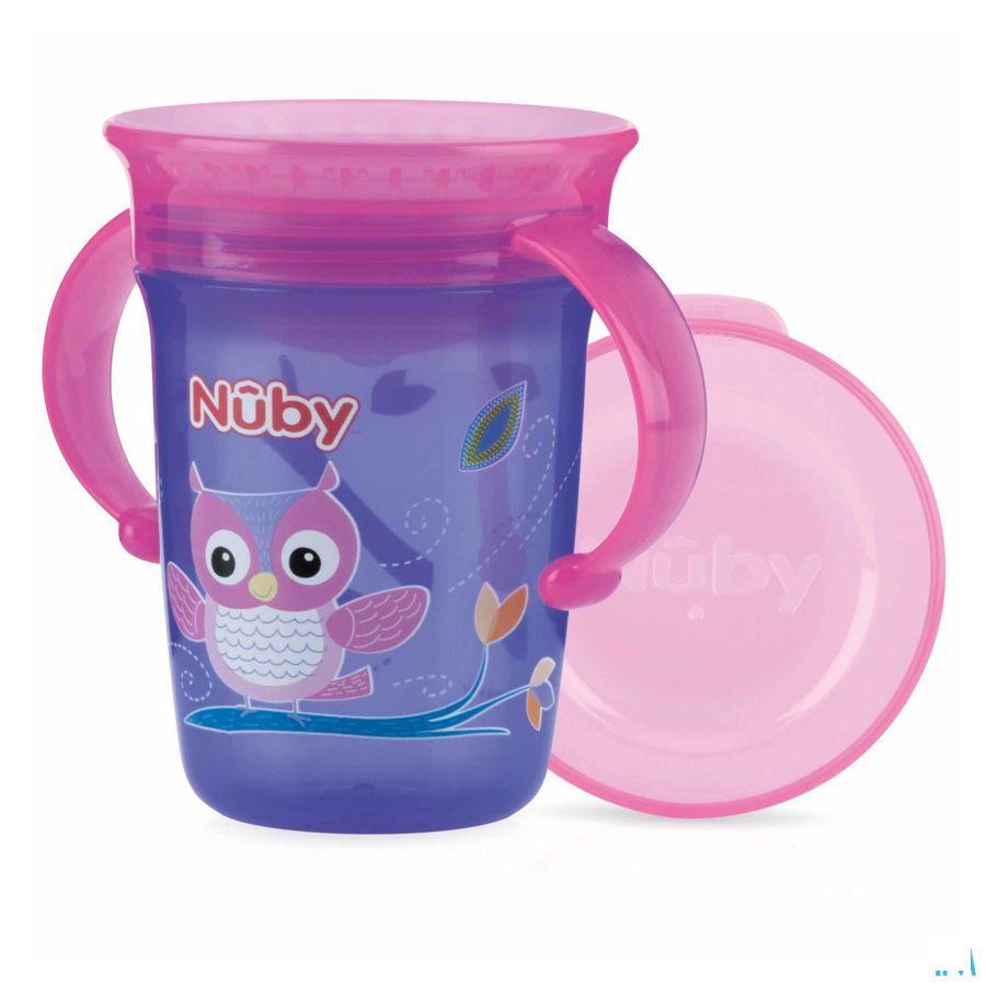 Nuby 360r Wonder Cup Handvatten Paars 240 ml  -  New Valmar