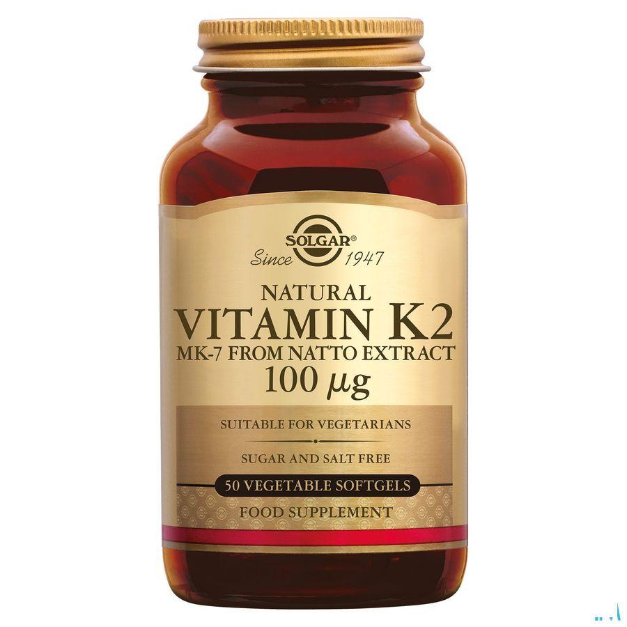 Solgar Vitamin K-2 (Mk-7) V-Caps 50X100Mcg  -  Solgar Vitamins