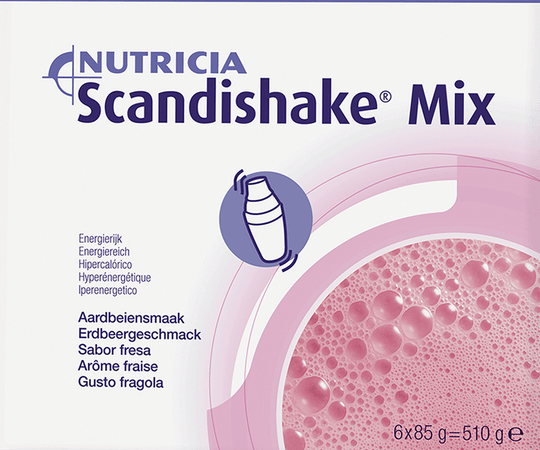 Scandishake Mix Aardbei Zakje 6x85 gr  -  Nutricia