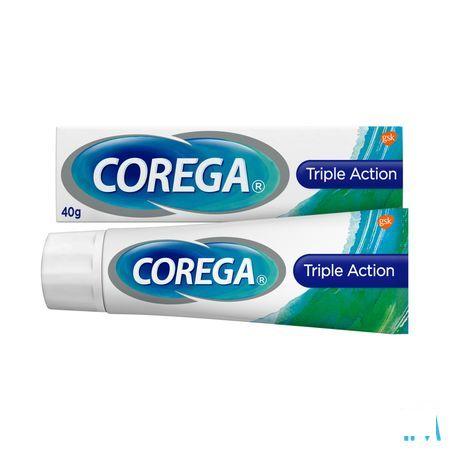 Corega Triple Active Creme Adhesive Prothese Dentaire 40 gr