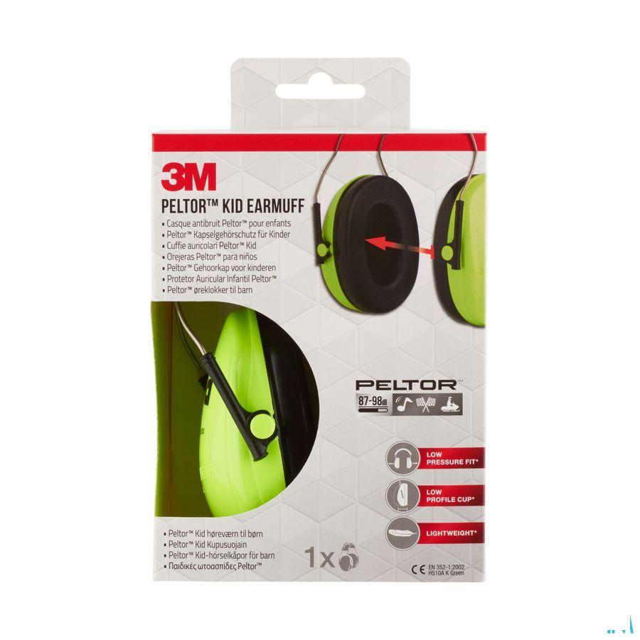 Peltor Hearing Protector Kid Neon Green 1  -  3M