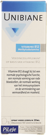 Unibiane Vitamine B12 Flacon Pompe 20 ml  -  Pileje