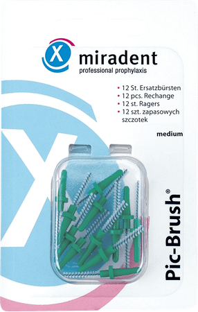 Miradent Pic-brush Brossette Vert 12  -  Eureka Pharma