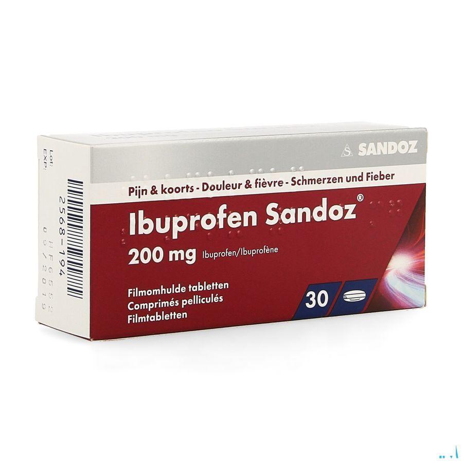 Ibuprofen Sandoz 200 mg Comprimes Pellicules 30x200 mg 